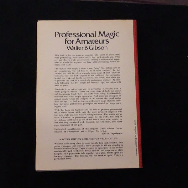Professional Magic for Amateurs by Walter B. Gibson