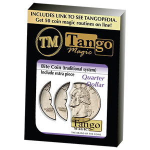 Bite Coin Quarter by Tango - Titan Magic & Brain Busters Escape Rooms