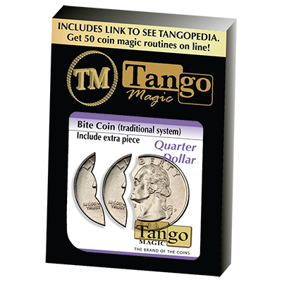 Bite Coin Quarter by Tango - Titan Magic & Brain Busters Escape Rooms