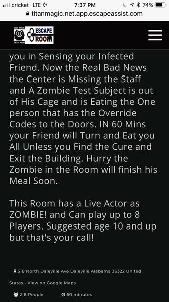 BIO LAB ( Live Zombie Escape Room) - Titan Magic & Brain Busters Escape Rooms