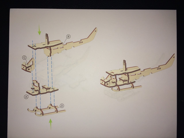 Wooden  Helicopter Kit