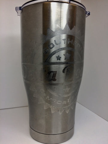 Custom Electroetched Tumbler - Titan Magic & Brain Busters Escape Rooms