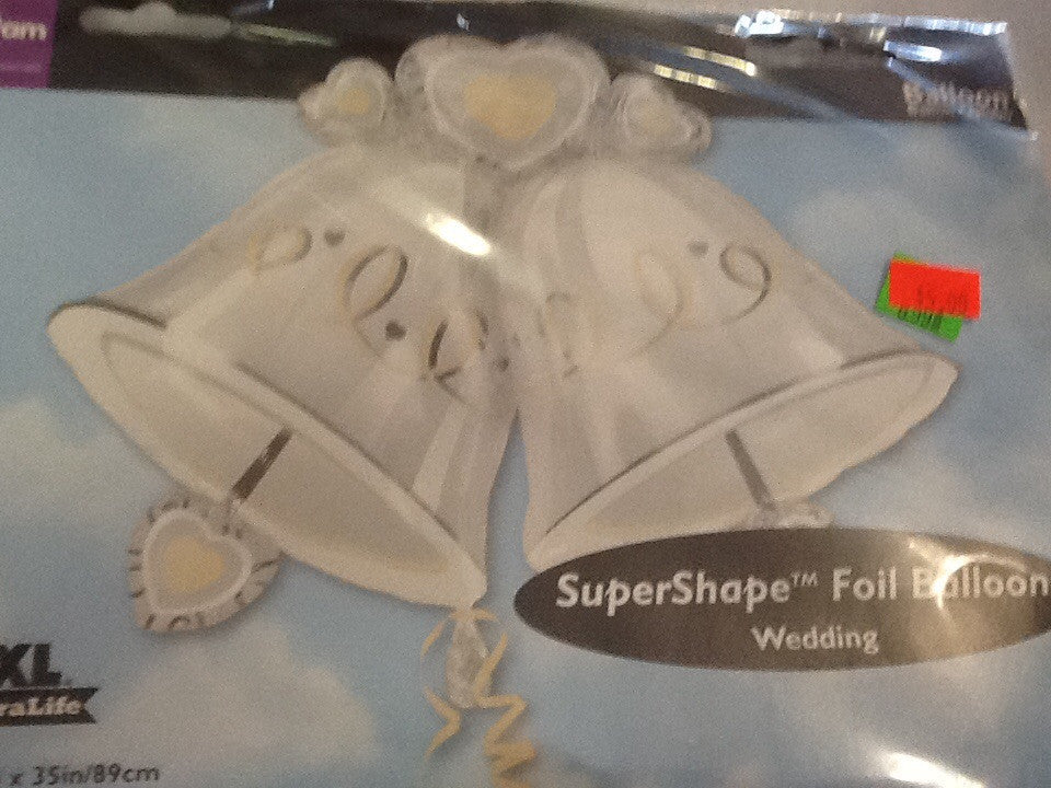 Super shape foil balloon wedding bells - Titan Magic & Brain Busters Escape Rooms