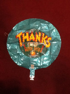 "Thank you for your help" turquoise balloon - Titan Magic & Brain Busters Escape Rooms
