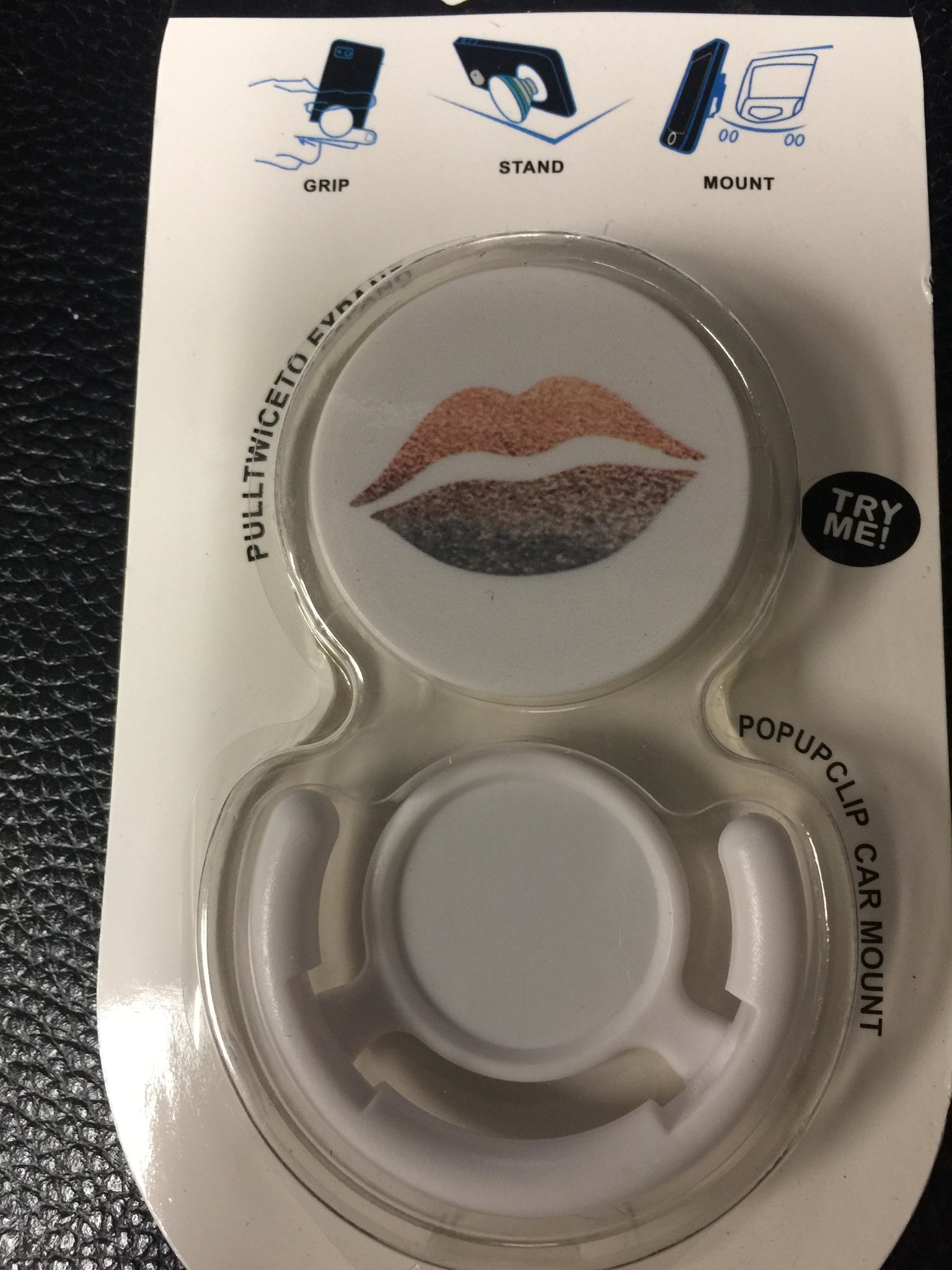 Expandable Grip - Smart iPhone Android Stand (kiss lips) - Titan Magic & Brain Busters Escape Rooms
