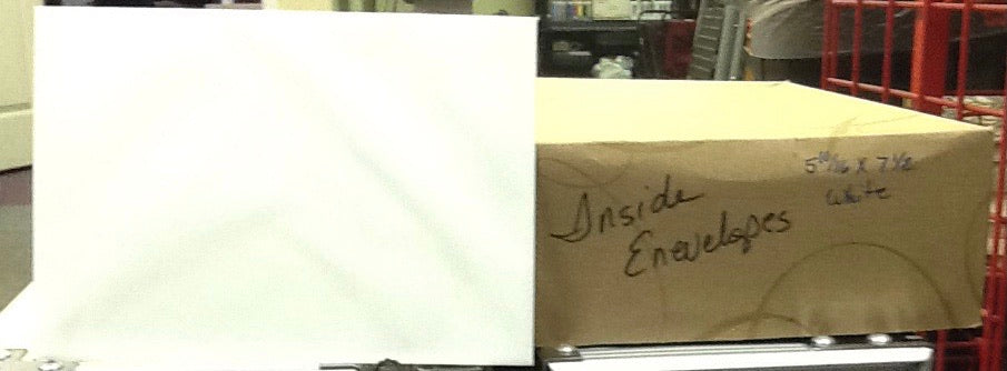 Inside 5 10/16” x 7 1/2” Invitation Envelopes White