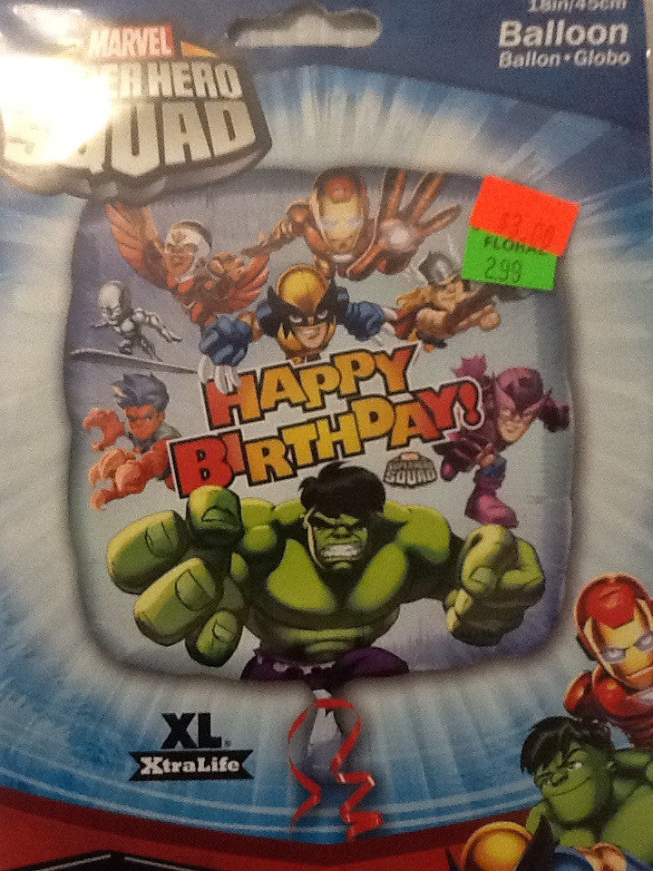 Happy birthday super hero squad balloon - Titan Magic & Brain Busters Escape Rooms
