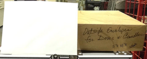 Outside 5 7/8” x 8 1/8” Invitation Envelopes White
