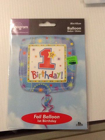 1st birthday square balloon - Titan Magic & Brain Busters Escape Rooms