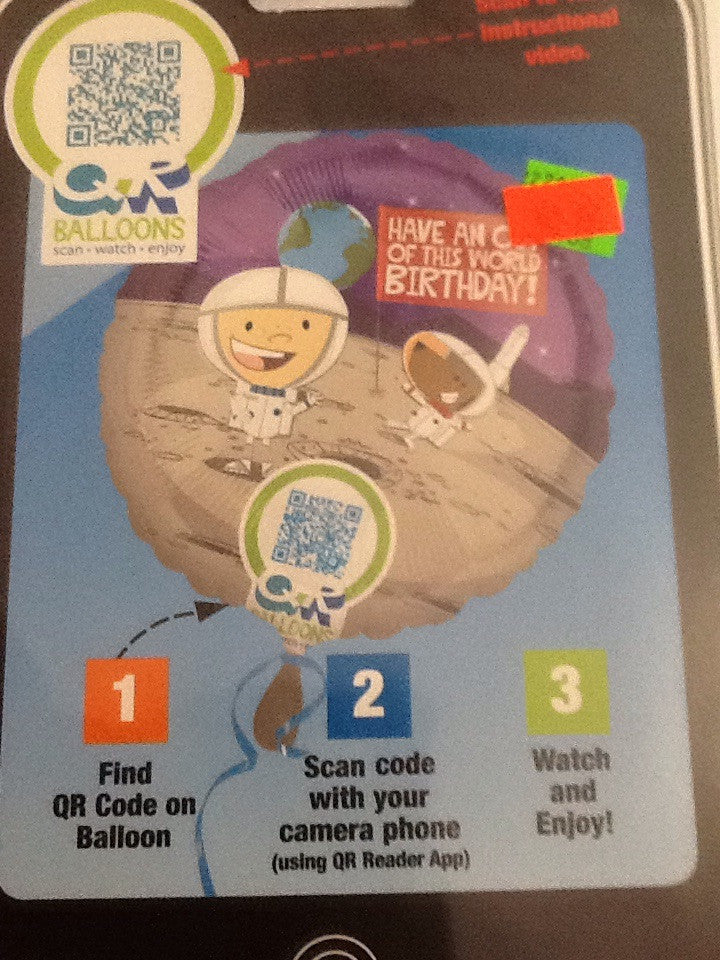 Happy birthday space men balloon - Titan Magic & Brain Busters Escape Rooms