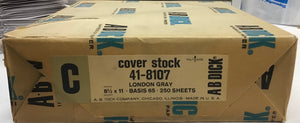 A. B. Dick Impression Paper 8 1/2 x 11 London Gray