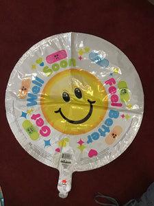 Get Well Soon Smiley Face Balloon