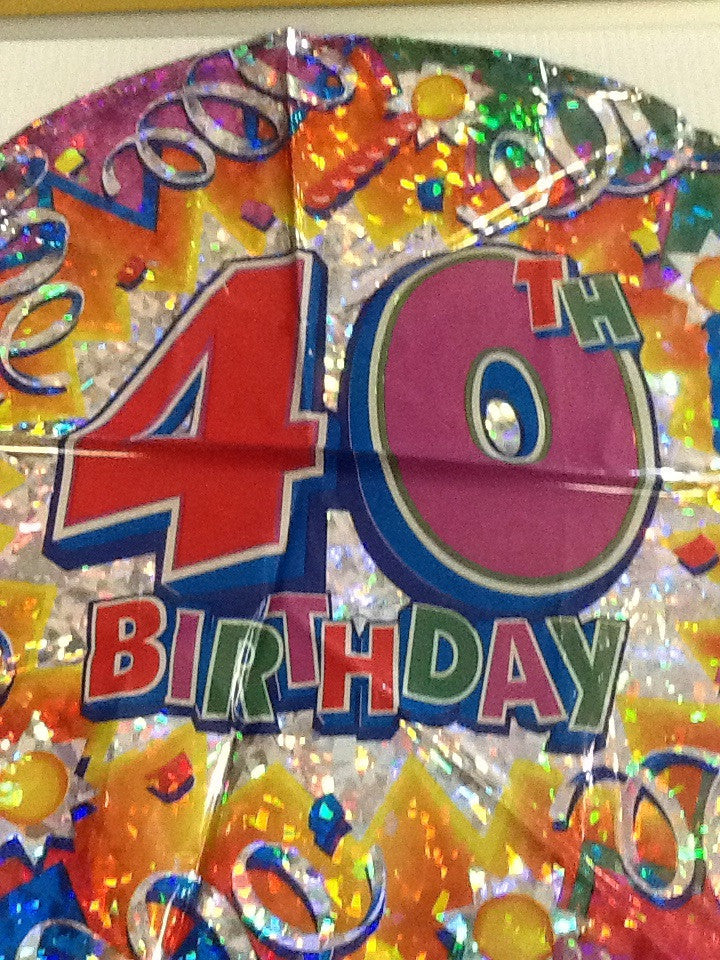 "40th birthday " balloon - Titan Magic & Brain Busters Escape Rooms