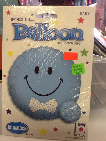 "It's a boy" blue smile balloon - Titan Magic & Brain Busters Escape Rooms
