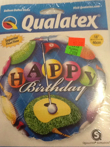 Happy birthday golf balloon - Titan Magic & Brain Busters Escape Rooms