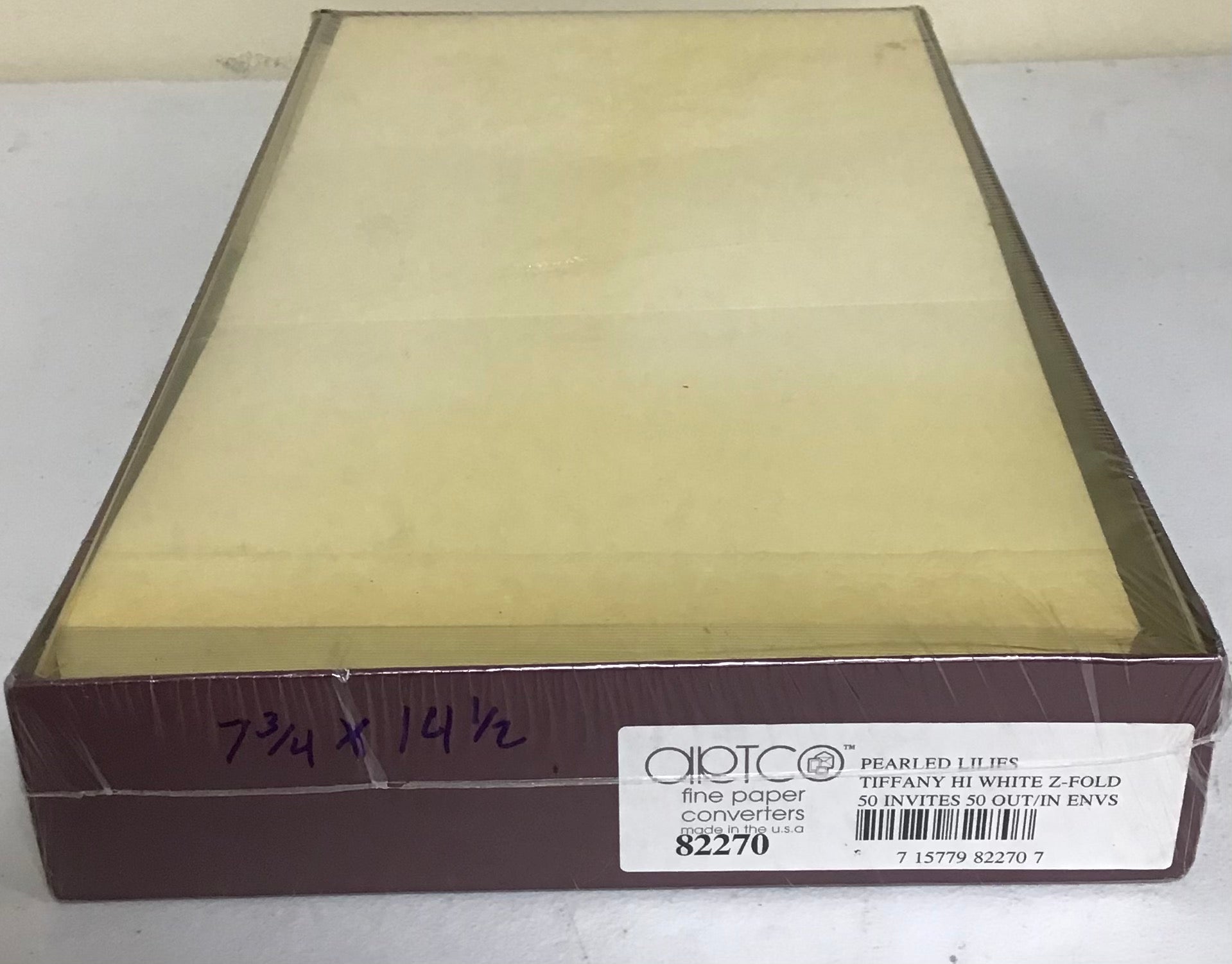 Artco Announcements Pearled Lilies 7 3/4 x 14 1/2